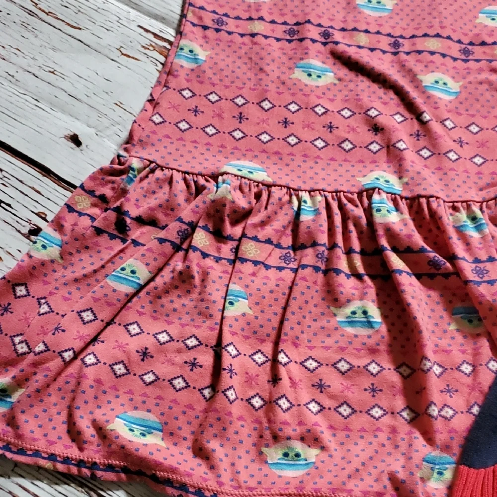 Girls' Dresses Set - Pink, Red, and Gray